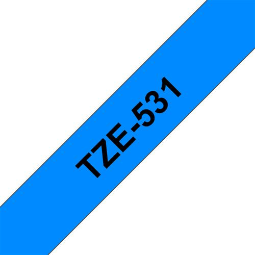 TZE-531 LAMINATED TAPE 12MM 8M BLACK ON BLUE