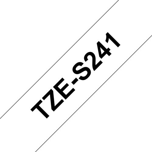 TZE-S241 LAMINATED TAPE M 8M 8M BLACK ON WHITE EXTRA-STRONG