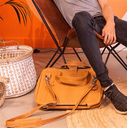 BORSA PER LAPTOP R-GO VIVA PELLE ERGO. SUPP. LAPTOP MARRONE