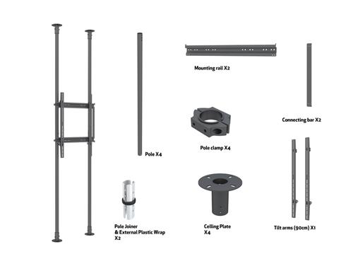 FLOOR-TO-CEILING UP TO 100KG VESA 600X400