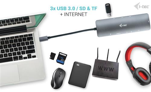 I-TEC NANO LAN DOCK + P/S 100W DOCK 4K HDMI LAN PD 100W