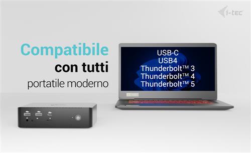 I-TEC THUNDERBOLT 5 QUATTRO DISPLAY DOCKING STATION +PD 140W