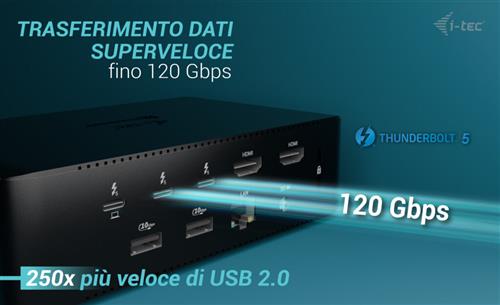 I-TEC THUNDERBOLT 5 QUATTRO DISPLAY DOCKING STATION +PD 140W