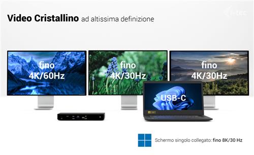 I-TEC THUNDERBOLT4 3X DISPLAY DOCKING STATION POWER DELIVERY 9