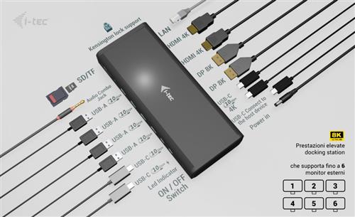 I-TEC UNIVERSAL 6X 4K LCD DOCK POWER DELIVERY 140W