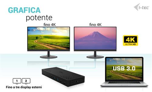 I-TEC USB 3.0 3X 4K DOCK GEN 2 USB 3.0/ C/ TB 3/4 PD100W