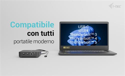 I-TEC USB-C 1XDP 2X HDMI DOCK I-TEC DOCKING STATION PD 100W