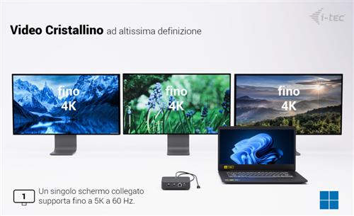 I-TEC USB-C 1XDP 2X HDMI DOCK I-TEC DOCKING STATION PD 100W