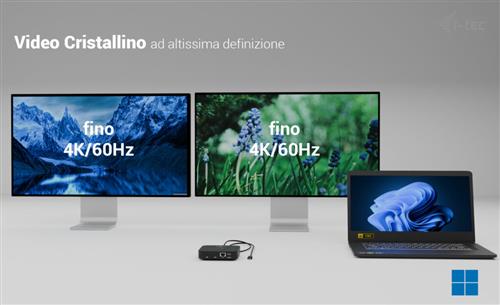 I-TEC USB-C 2X HDMI DOCK 100W PD 100W + I-TEC CHARGER 100W