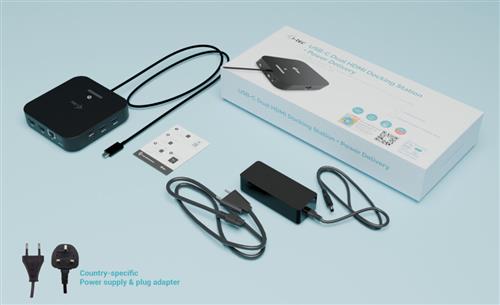 I-TEC USB-C 2X HDMI DOCK 100W PD 100W + I-TEC CHARGER 100W