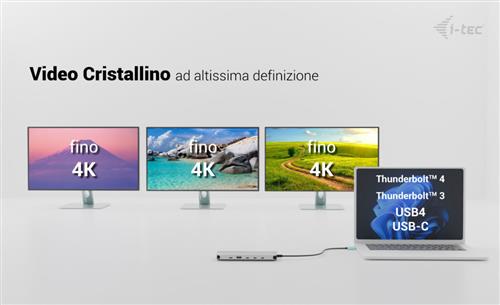 I-TEC USB-C NANO 3X LCD DOCK 2X HDMI 1X USB-C VIDEO PD 140W