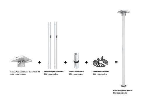 M PRO SERIES CCTV CEILINGMOUNT WHITE