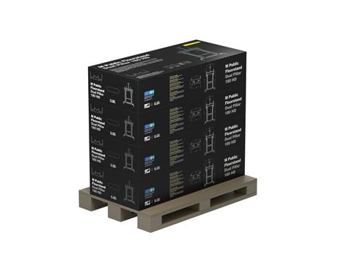 M PUBLIC FLOORSTAND DUAL PILLAR 180 HD