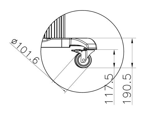 M PUBLIC FLOORSTAND DUAL PILLAR 180 HD