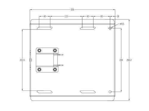 VESA FLAG BRACKET 800X600 FOR MONITORS UP TO 85IN