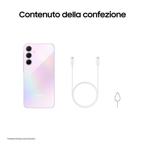 Samsung Galaxy A55 5G Display FHD+ Super AMOLED 6.6”, Android 14, 8GB RAM, 256GB, Dual SIM, Batteria 5.000 mAh, Awesome Lilac