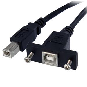 StarTech.com USBPNLBFBM1 cavo USB 0,3 m USB 2.0 USB B Nero