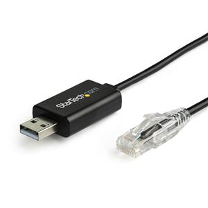 StarTech.com ICUSBROLLOVR adattatore per inversione del genere dei cavi RJ-45 USB 2.0 Type-A Nero