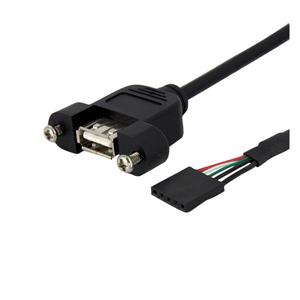 StarTech.com USBPNLAFHD3 cavo USB 0,9 m Nero