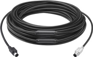 Logitech GROUP 15m Extender Cable cavo PS/2 6-p Mini-DIN Nero