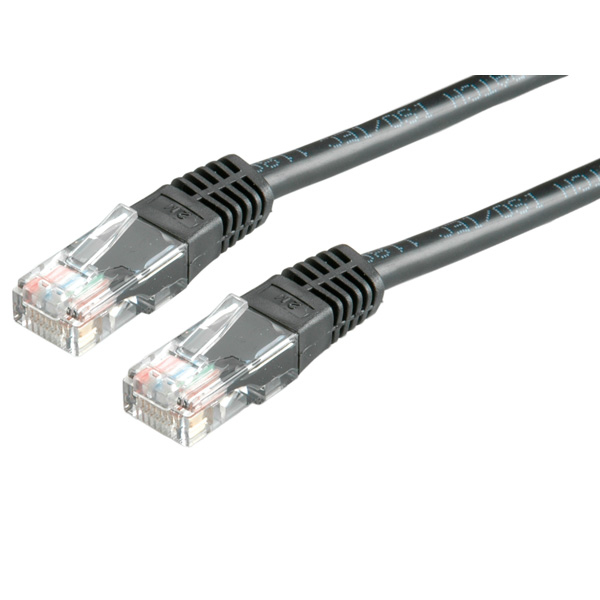 VALUE UTP Patch Cord Cat.6, black 1 m cavo di rete Nero U/UTP (UTP)