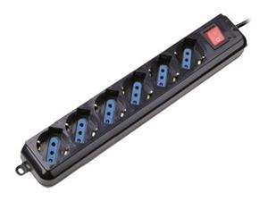 POWER STRIP 6X10/16A 250V 1.5M IT 10A TYPE L