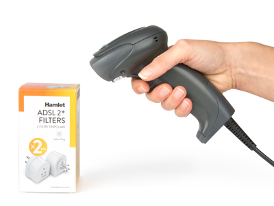 Hamlet HBCS2D100U lettore di codici a barre Lettore di codici a barre portatile 1D/2D CMOS Nero