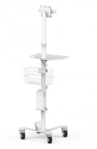 CLING RISE FREEDM ROLLING KIOSK ALL TABLETS STAND WHITE