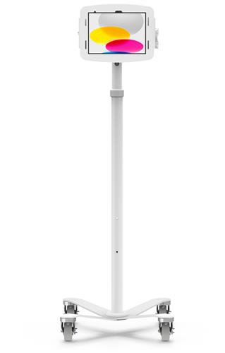 IPAD 10.2IN SPACE ENCLOSURE MEDICAL ROLLING CART EXTEND. WHT