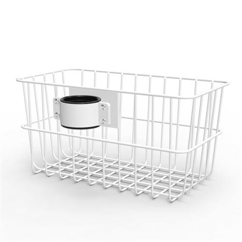 ROLLING STAND BASKET - WHITE .