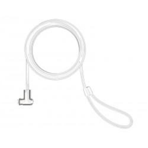 T-BAR SECURITY KEYED CABLE LOCK WHITE