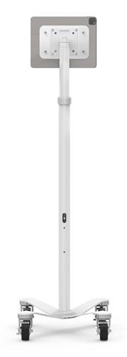 UNIVERSAL INVISIBLE MOUNT MEDICAL ROLLING CART - WHITE