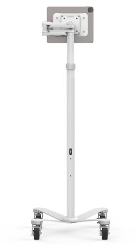 UNIVERSAL INVISIBLE MOUNT MEDICAL ROLLING CART EXTEND. WHT