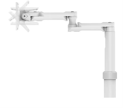 UNIVERSAL INVISIBLE MOUNT MEDICAL ROLLING CART EXTEND. WHT