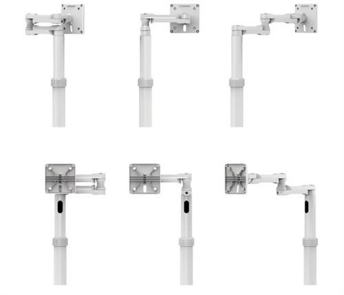 UNIVERSAL INVISIBLE MOUNT MEDICAL ROLLING CART EXTEND. WHT