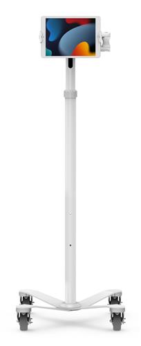 UNIVERSAL TABLET CLING MEDICAL ROLLING CART EXTENDED - WHITE