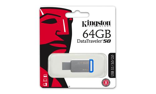64GB USB 3.0 DATATRAVELER 50 METAL/BLUE