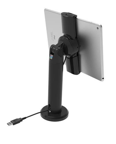 UNIVERSAL TABLET CLING RISE Tilting Kiosk 8in - Black