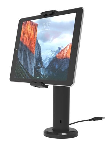 UNIVERSAL TABLET CLING RISE Tilting Kiosk 8in - Black