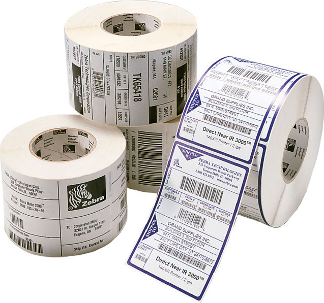 Zebra Z-Perform 1000D Bianco Perm Adhesive