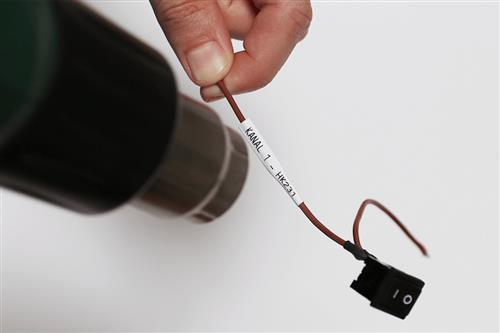 HSE211E 5.2MM BLACK ON WHITE HEAT SHRINK TAPE