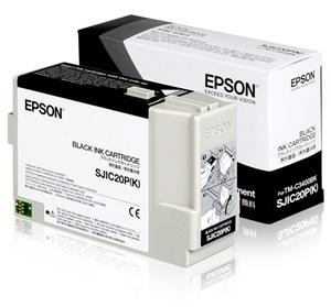 Epson SJIC20P(K) BLACK ink cartridge for TM-C3400BK cartuccia d'inchiostro 1 pz Originale Nero