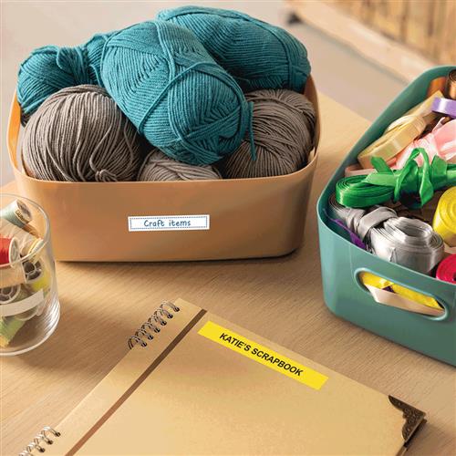 NASTRO BTAG631DA 12MM NERO SU GIALLO LUNGHEZZA 4 M