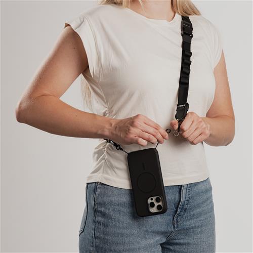 OB CASE ATTCH 2IN1 CROSSBODY STRAP-BLACK