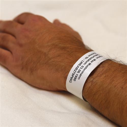 PATIENT WRISTBANDS ADULT WHITE 11IN 200 PER ROLL (5 ROLL MINIMU