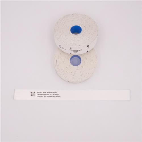 PATIENT WRISTBANDS ADULT WHITE 11IN 200 PER ROLL (5 ROLL MOQ)