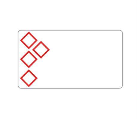 PRE-CUT AND PRE-PRINTED GHS / CLP ROLLS PICTOGRAM + TEXT 75X11