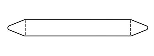 PRE-CUT PIPE MARKER ROLLS WHITE WITHOUT PICTOGRAM 26 X 250 MM -