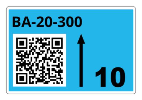 ROLL OF PRE-CUT LABELS FOR 75 X 110 MM BLUE RACKS AND PALLET RAC