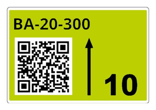 ROLL OF PRE-CUT LABELS FOR RACKS AND PALLETS 55 X 85 MM GRE